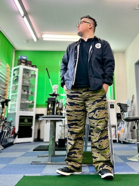 「アイテム（ナイロンジャケット）」を使った、101mmgさん（メンズ・175cm）の春コーディネート