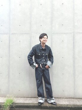 「ZARA（ザラ）のアイテム（デニムジャケット）」を使った、umillionyuさん（メンズ・173cm）の秋コーディネート