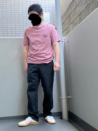 4Ｔ　Patagonia ピンク Tシャツとショートパンツセット ︎ ニューヨーク 蛍光 ピンク Tシャツ ショートパンツ 上下 セットアップ