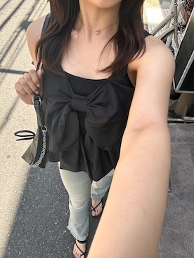 「アイテム（タンクトップ）」を使った、くうさん（レディース・160cm・20代）の夏コーディネート