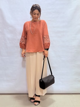 「SHOO・LA・RUE（シューラルー）のアイテム（その他パンツ）」を使った、fuuさん（レディース・156cm）の秋コーディネート