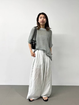 「NICOLAS LAINAS（ニコラスライナス）のアイテム」を使った、しまさん（レディース・163cm）の夏コーディネート