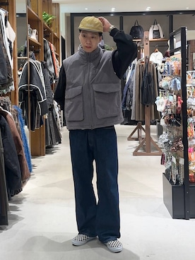 「アイテム（ベスト）」を使った、大空さん（メンズ・176cm・30代）の秋コーディネート