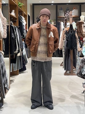 「アイテム（スラックス）」を使った、大空さん（メンズ・176cm・30代）の冬コーディネート