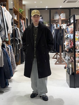 「niko and ...」｜「アイテム（キャップ）」を使った、大空さん（メンズ・176cm）の冬コーディネート