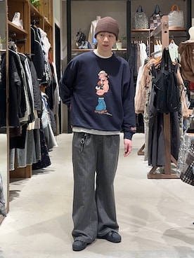 「アイテム（スラックス）」を使った、大空さん（メンズ・176cm・30代）の冬コーディネート