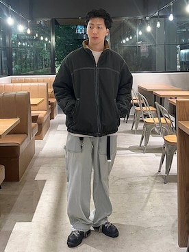 「アイテム（ブルゾン）」を使った、大空さん（メンズ・176cm・30代）の秋コーディネート