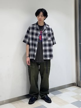 「niko and...（ニコアンド）のアイテム（ローファー）」を使った、大空さん（メンズ・176cm）の夏コーディネート