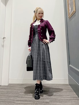 「axes femme（アクシーズファム）のアイテム（ローファー）」を使った、あやかさん（レディース・155cm）の秋コーディネート