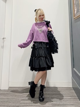 「axes femme（アクシーズファム）のアイテム（ローファー）」を使った、あやかさん（レディース・155cm）の秋コーディネート