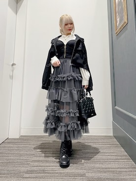 「axes femme（アクシーズファム）のアイテム（ブルゾン）」を使った、あやかさん（レディース・155cm）の秋コーディネート