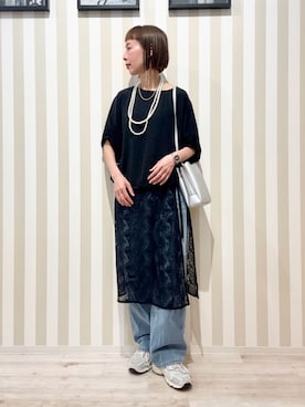 「Cutie Blonde（キューティーブロンド）のアイテム（デニムパンツ）」を使った、masuyo1219さん（レディース・163cm）の春コーディネート