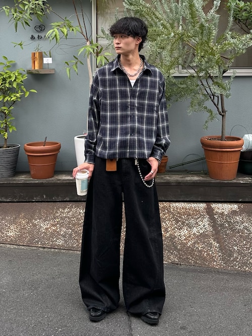 セール】ZOZOMARKET by みずきち-カーブデザインデニム（デニムパンツ