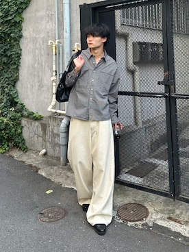 「Elanque（エランク）のplaid shirts/プレイドシャツ（シャツ/ブラウス）」を使った、中村瑞輝(みずきち)さん（メンズ・176cm）の秋コーディネート