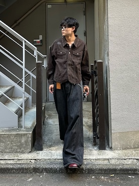 「アイテム（デニムジャケット）」を使った、中村瑞輝(みずきち)さん（メンズ・176cm）の秋コーディネート