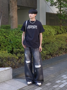 「アイテム（ネックレス）」を使った、中村瑞輝(みずきち)さん（メンズ・176cm・20代）の夏コーディネート