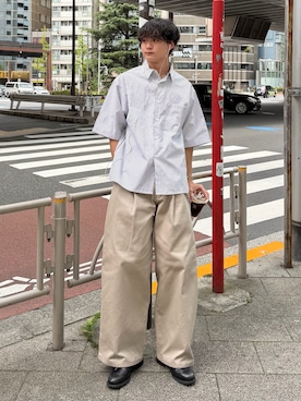 「SBG（エスビー）のアイテム」を使った、中村瑞輝(みずきち)さん（メンズ・176cm）の夏コーディネート