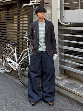 「Berwick1707（バーウィック）のアイテム」を使った、中村瑞輝(みずきち)さん（メンズ・176cm）の春コーディネート