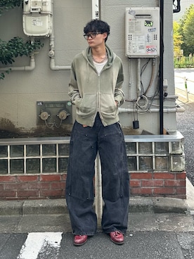 「アイテム（キーケース/キーアクセサリー、ブラウン系）」を使った、中村瑞輝(みずきち)さん（メンズ・176cm）の秋コーディネート