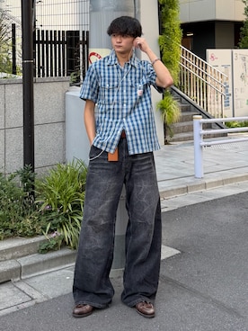 「アイテム（パンツ）」を使った、中村瑞輝(みずきち)さん（メンズ・176cm）の夏コーディネート