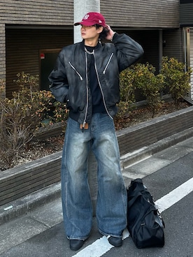 「アイテム（アクセサリー）」を使った、中村瑞輝(みずきち)さん（メンズ・176cm）の冬コーディネート