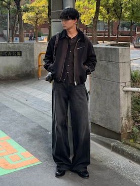 「アイテム（ブルゾン）」を使った、中村瑞輝(みずきち)さん（メンズ・176cm）の秋コーディネート