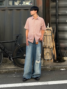 「アイテム（チャーム）」を使った、中村瑞輝(みずきち)さん（メンズ・176cm）の夏コーディネート