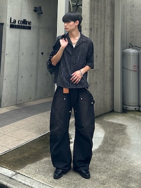 「アイテム（ローファー）」を使った、中村瑞輝(みずきち)さん（メンズ・176cm）の夏コーディネート