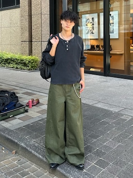「アイテム（ウォレットチェーン）」を使った、中村瑞輝(みずきち)さん（メンズ・176cm・20代）の秋コーディネート