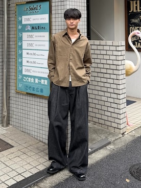 「SINSS（シンス）のアイテム」を使った、中村瑞輝(みずきち)さん（メンズ・176cm）の秋コーディネート