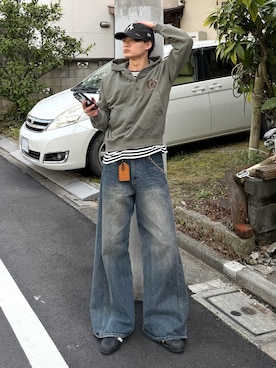 「SINSS（シンス）のアイテム（アクセサリー）」を使った、中村瑞輝(みずきち)さん（メンズ・176cm）の春コーディネート