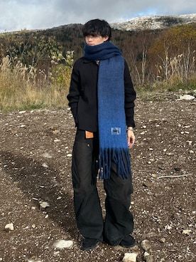 「アイテム（モカシン/デッキシューズ）」を使った、中村瑞輝(みずきち)さん（メンズ・176cm）の秋コーディネート