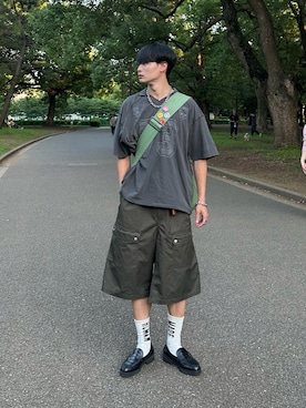 「INTER FACTORY（インターファクトリー）のアイテム」を使った、中村瑞輝(みずきち)さん（メンズ・176cm）の夏コーディネート