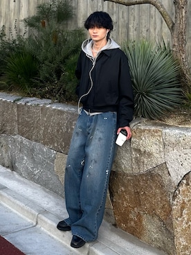 「SINSS（シンス）のアイテム」を使った、中村瑞輝(みずきち)さん（メンズ・176cm）の冬コーディネート