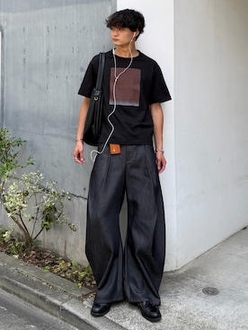 「SINSS（シンス）のアイテム（パンツ）」を使った、中村瑞輝(みずきち)さん（メンズ・176cm）の夏コーディネート