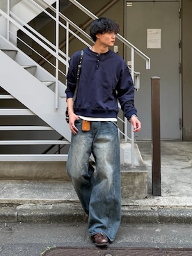 「Regen Glanz（レーゲングランツ）のアイテム」を使った、中村瑞輝(みずきち)さん（メンズ・176cm）の春コーディネート