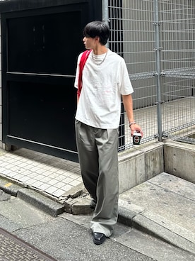 「EMMA CLOTHES（エマクローズ）のアイテム」を使った、中村瑞輝(みずきち)さん（メンズ・176cm）の夏コーディネート