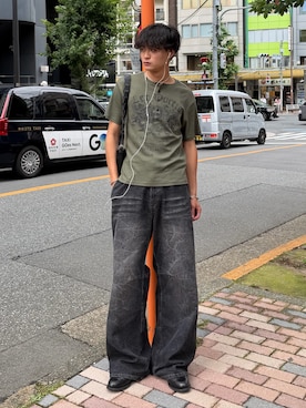 「Berwick1707(バーウィック)のアイテム」を使った、中村瑞輝(みずきち)さん(メンズ・176cm)の夏コーディネート