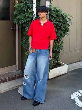 「LANDNESS（ランドネス）のアイテム」を使った、中村瑞輝(みずきち)さん（メンズ・176cm）の夏コーディネート