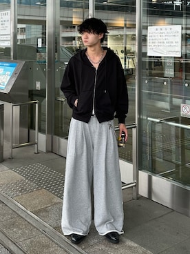 「アイテム（ウォレットチェーン）」を使った、中村瑞輝(みずきち)さん（メンズ・176cm・20代）の秋コーディネート