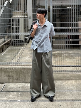 「アイテム（チノパンツ）」を使った、中村瑞輝(みずきち)さん（メンズ・176cm）の夏コーディネート