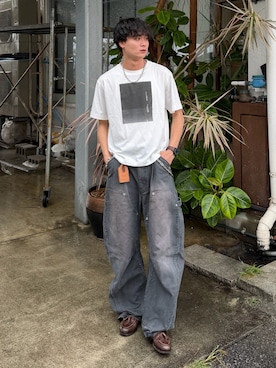 「FOSSIL（フォッシル）のアイテム」を使った、中村瑞輝(みずきち)さん（メンズ・176cm）の夏コーディネート