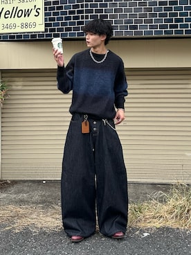 「アイテム（キーケース/キーアクセサリー）」を使った、中村瑞輝(みずきち)さん（メンズ・176cm）の秋コーディネート