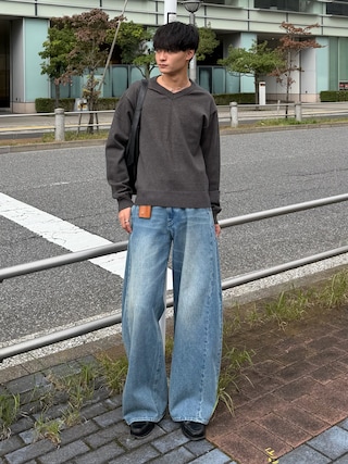 「TEN.(テン)のSILVER925 カンダマントネックレス(ネックレス)」を使った、中村瑞輝(みずきち)さん(メンズ・176cm)の秋コーディネート