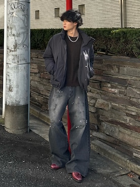 「アイテム（アクセサリー）」を使った、中村瑞輝(みずきち)さん（メンズ・176cm・20代）の冬コーディネート