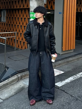 「ANDER HUNK（アンダーハンク）のアイテム」を使った、中村瑞輝(みずきち)さん（メンズ・176cm）の冬コーディネート