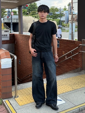 「Regen Glanz（レーゲングランツ）のアイテム」を使った、中村瑞輝(みずきち)さん（メンズ・176cm）の夏コーディネート
