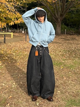 「アイテム（キーケース/キーアクセサリー）」を使った、中村瑞輝(みずきち)さん（メンズ・176cm）の秋コーディネート