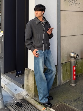 「SINSS（シンス）のアイテム（ブルゾン）」を使った、中村瑞輝(みずきち)さん（メンズ・176cm）の秋コーディネート