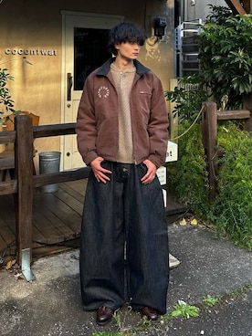 「アイテム（ブルゾン）」を使った、中村瑞輝(みずきち)さん（メンズ・176cm）の冬コーディネート